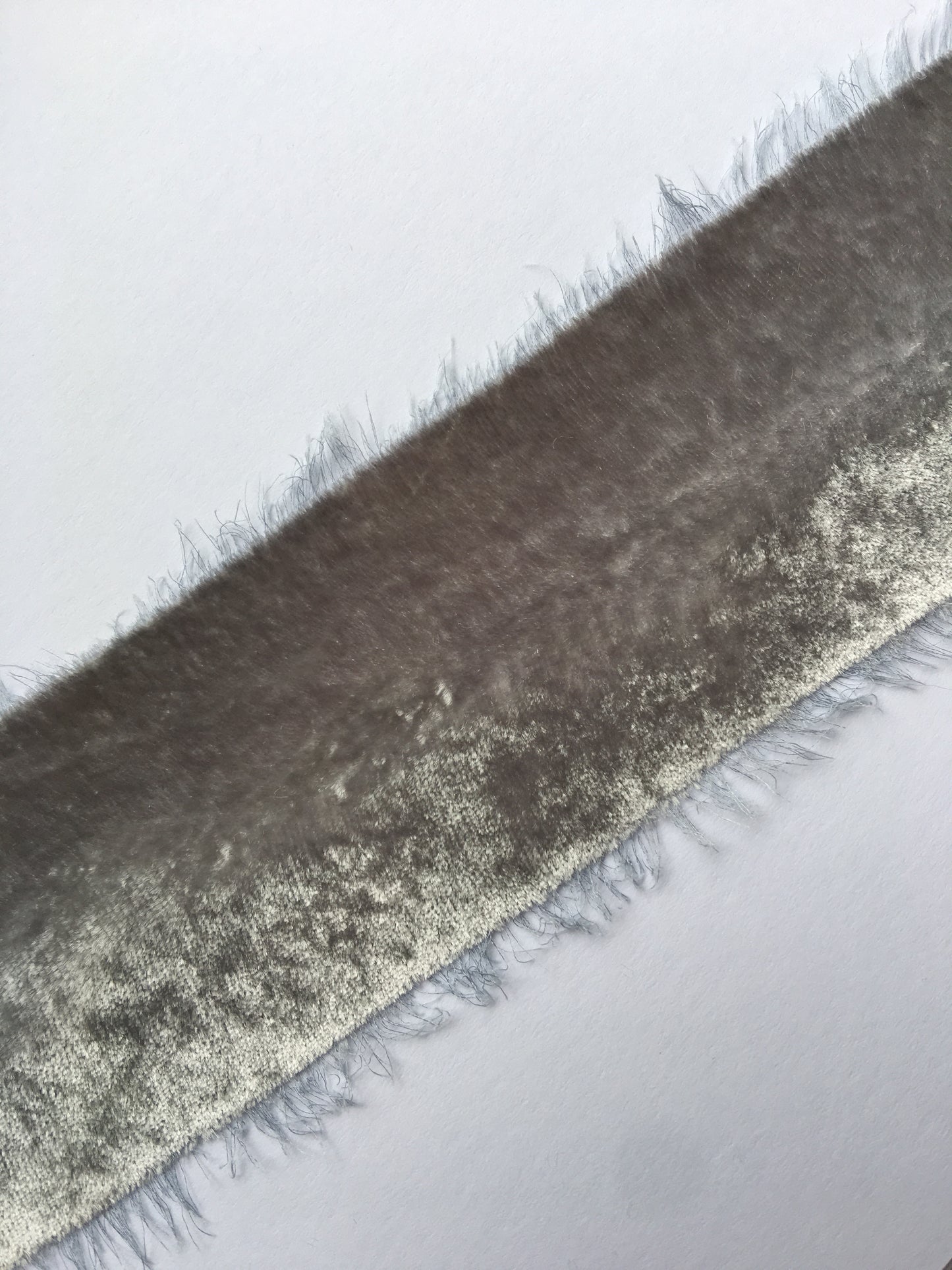 Limited Edition / 005 / Pale silver Grey Velvet Silk