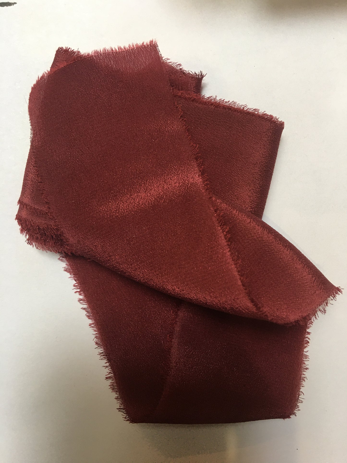 Limited Edition: Deep Wine / Chocolate Silk Crepe de Chine Ribbon