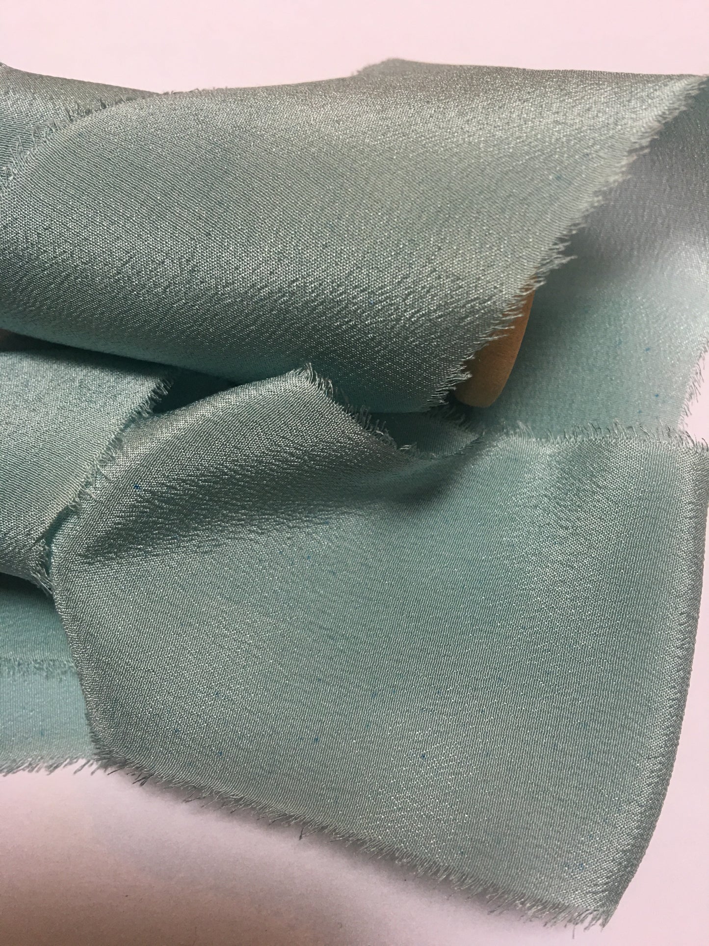 Limited Edition: Duck Egg Silk Crepe de Chine Ribbon (Co
