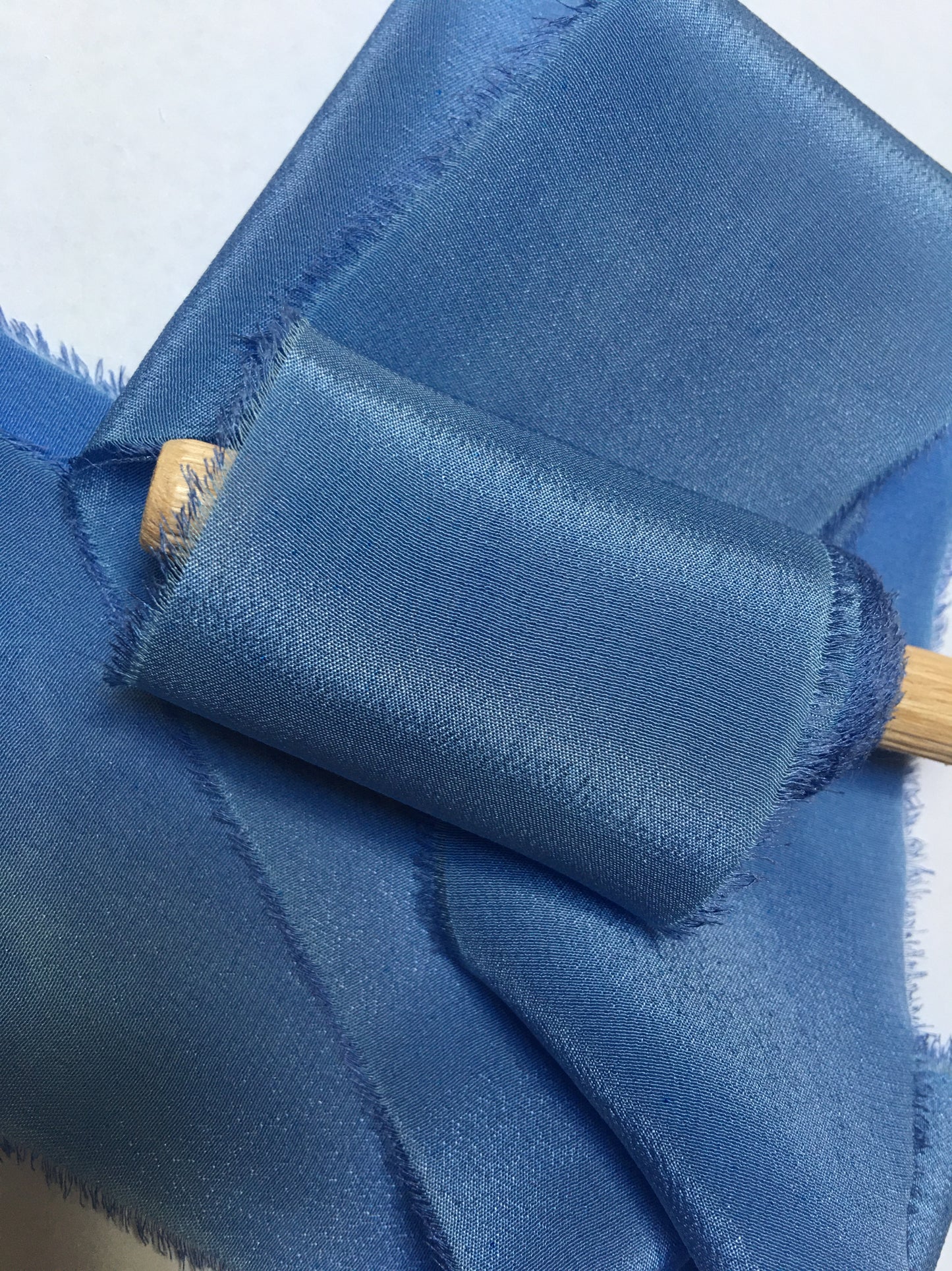 Limited Edition: Summer Sky Blue Silk Crepe de Chine Ribbon