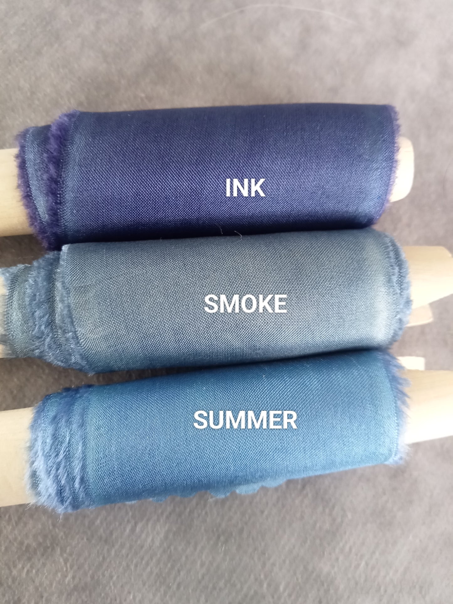 Hand dyed ink silk ribbon