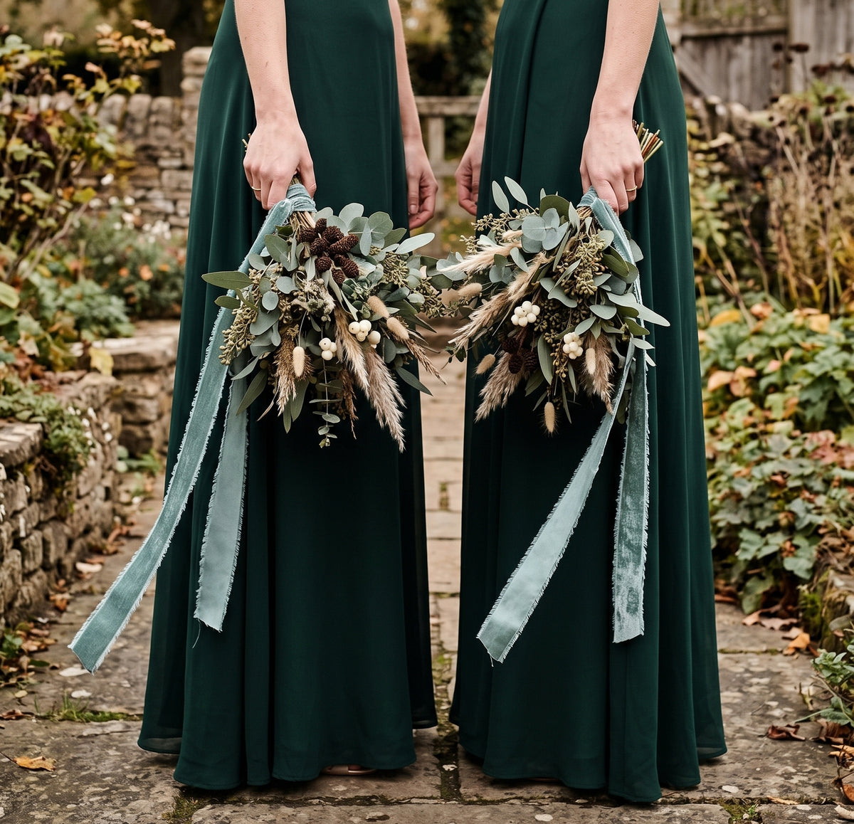 Eucalyptus Silk Velvet Ribbon