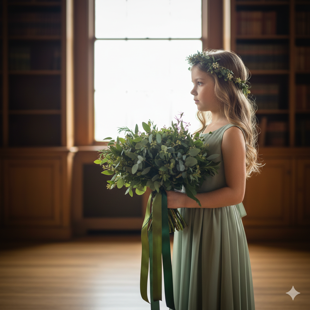Hand dyed sage silk ribbon