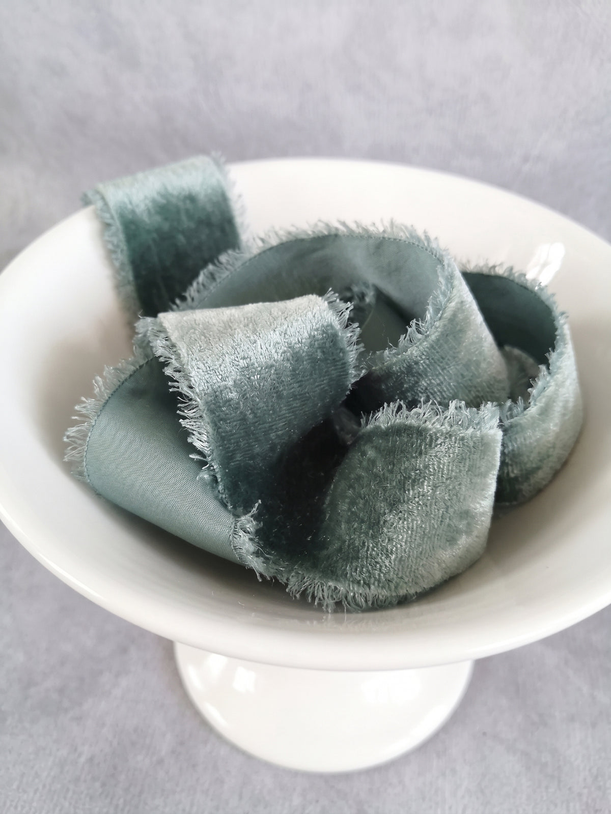 Eucalyptus Silk Velvet Ribbon