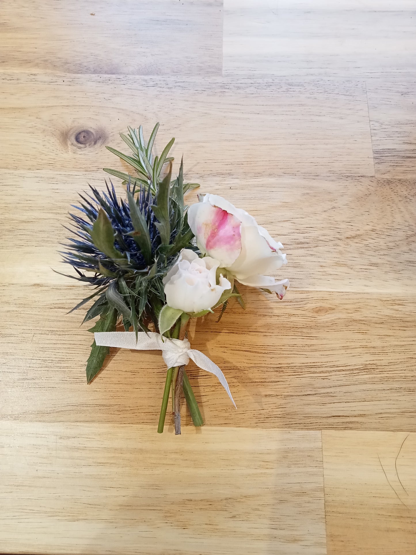 Hand dyed silk buttonhole ribbon