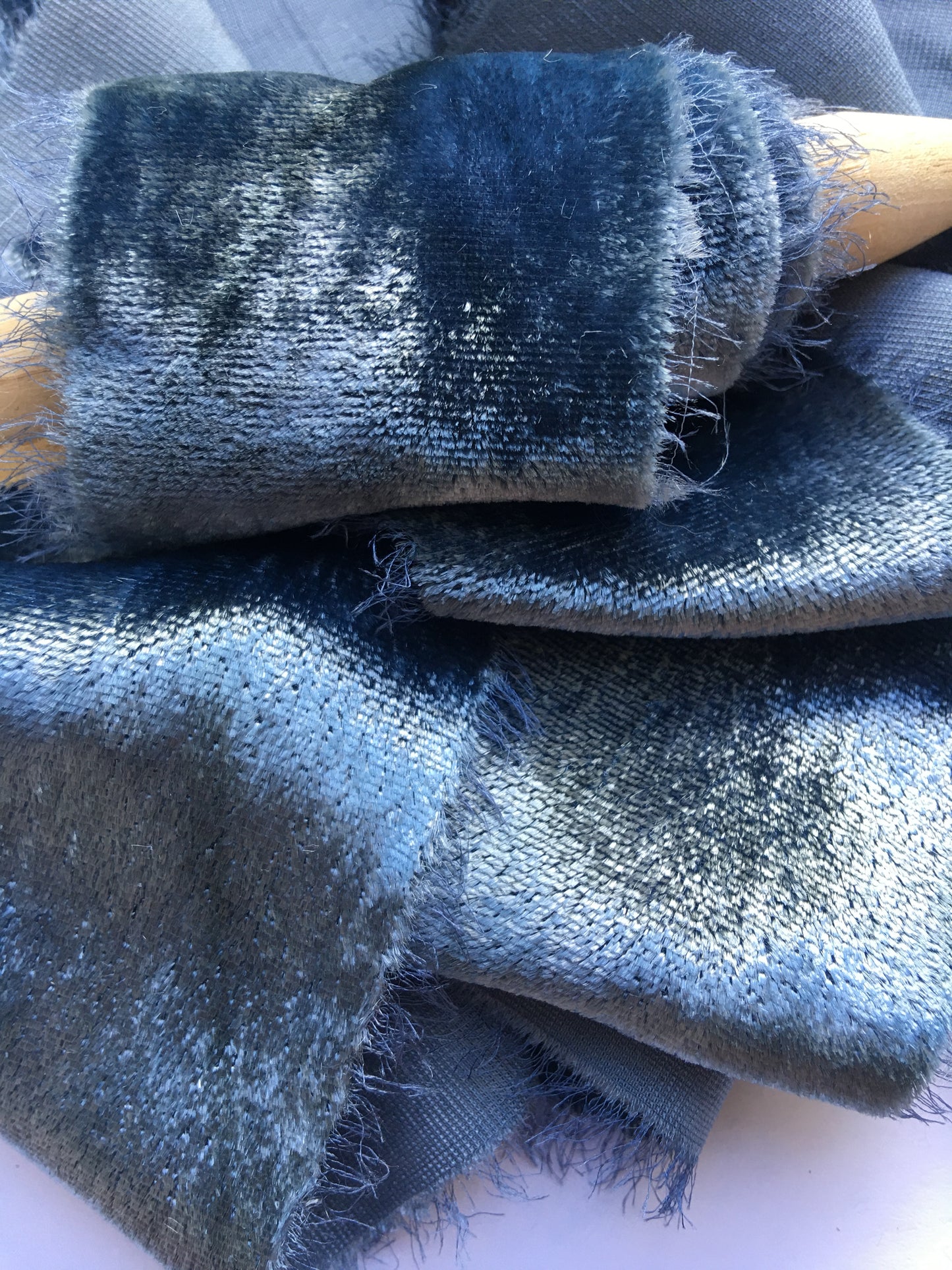 Limited Edition / 002 / Steel Blue Velvet Silk