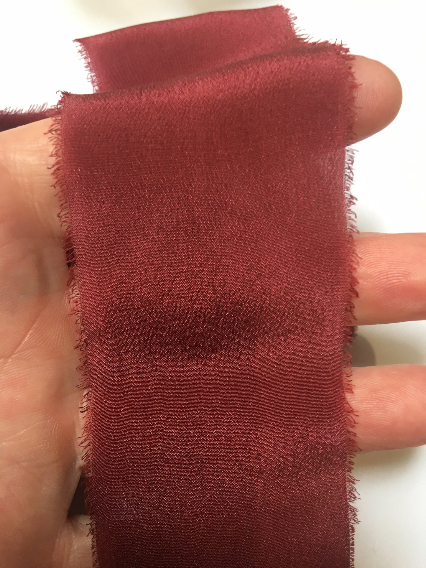 Limited Edition: Deep Wine / Chocolate Silk Crepe de Chine Ribbon