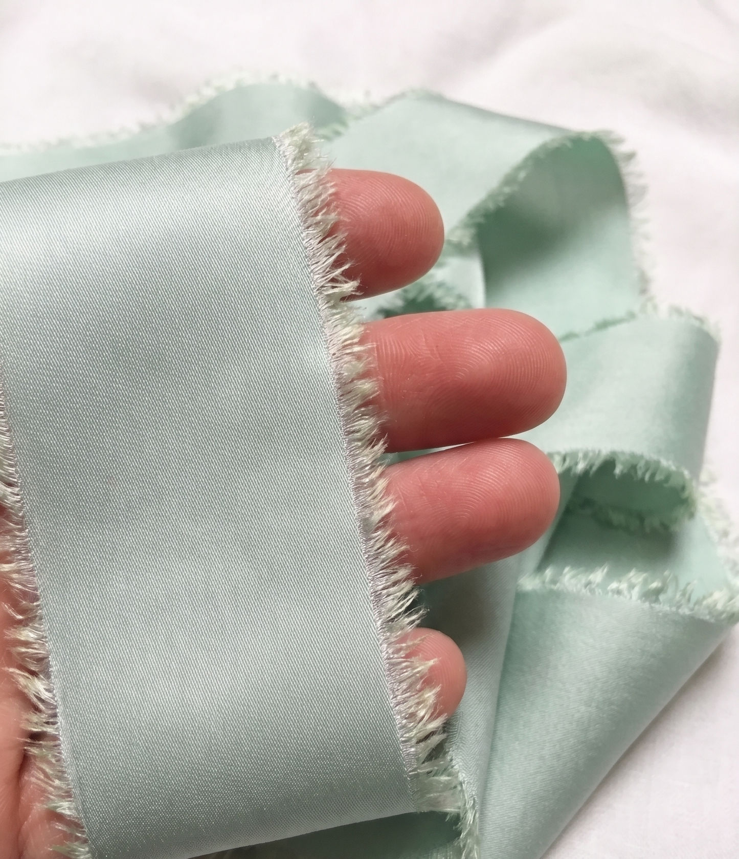 Limited Edition: Cool Mint Green Bamboo 'Silk' Ribbon