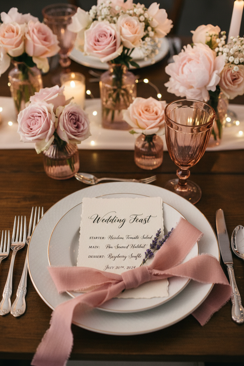 Hand dyed blush silk ribbon
