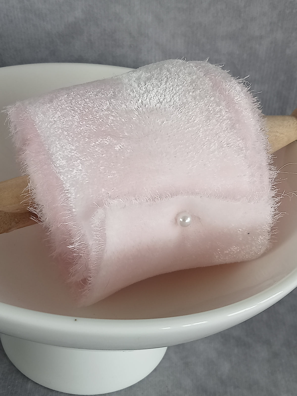 Pale Pink Silk Velvet Ribbon