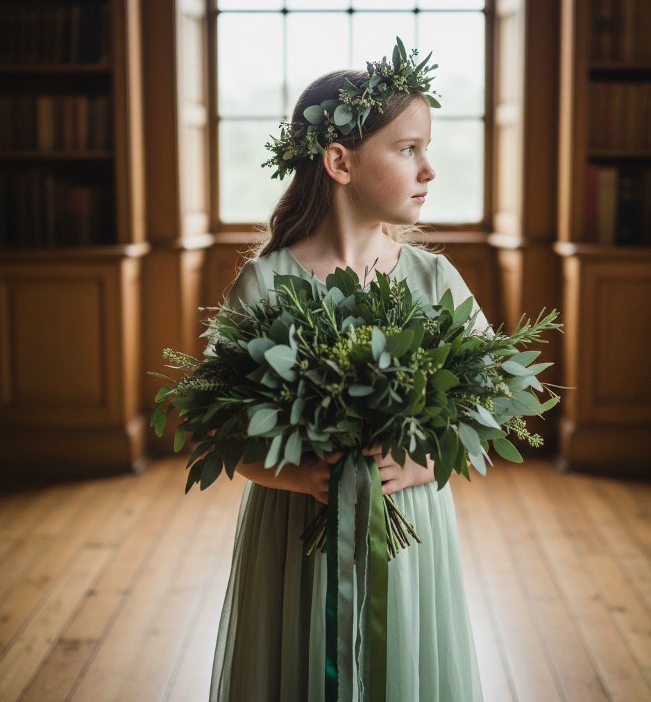 Hand dyed meadow green silk ribbon