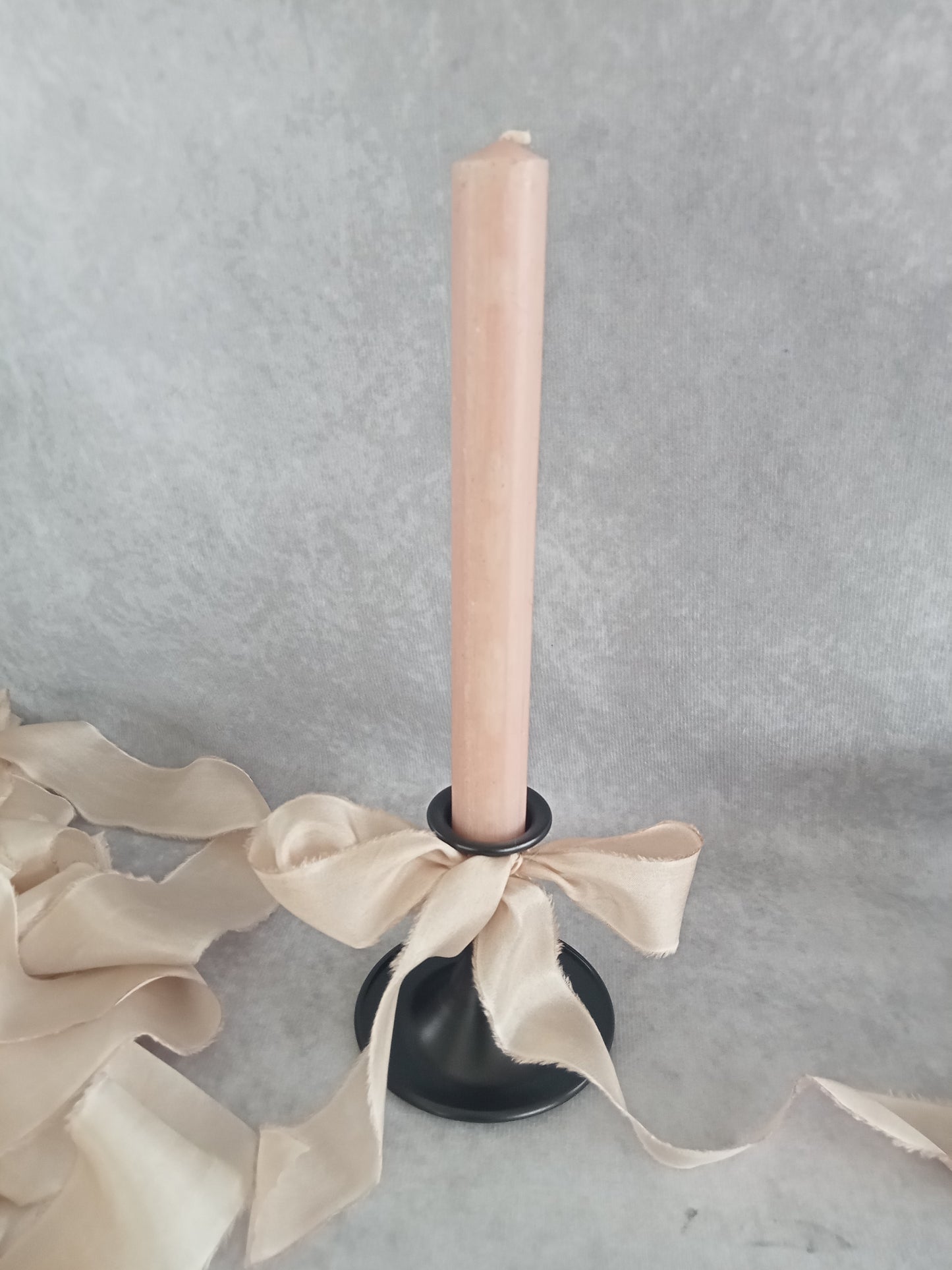 Hand dyed champagne silk ribbon