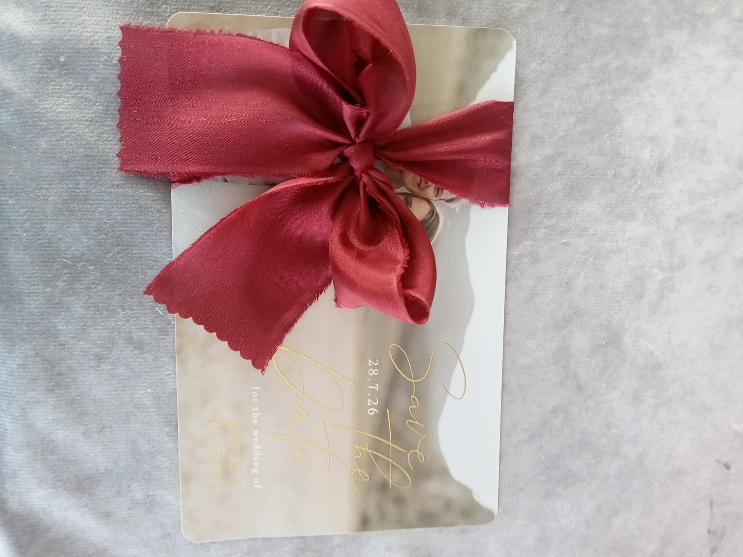 Hand dyed garnet silk ribbon