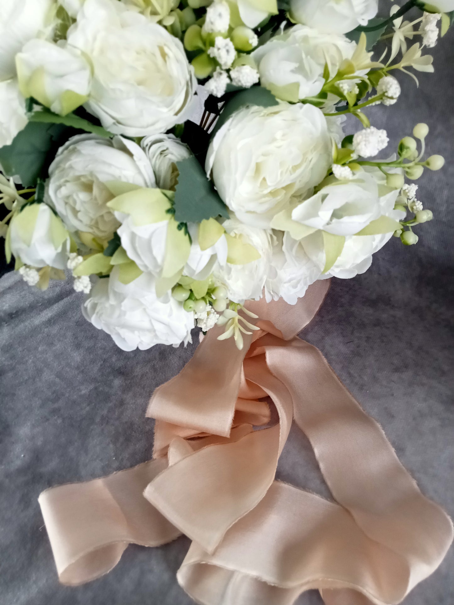 Hand dyed pale gold silk ribbon