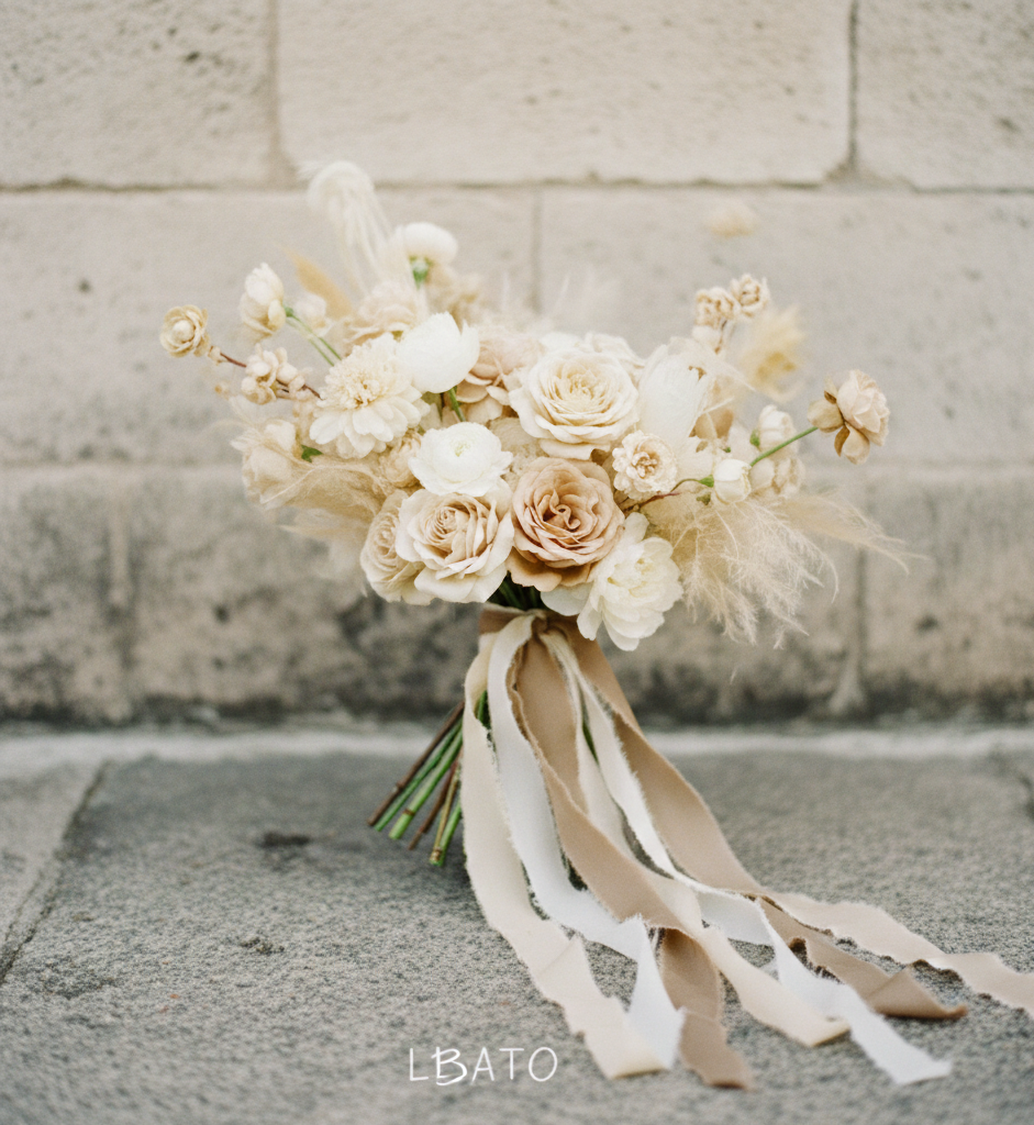Hand dyed ivory silk ribbon