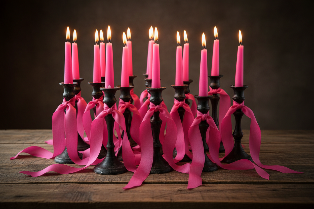 Hand dyed sweetheart pink silk ribbon