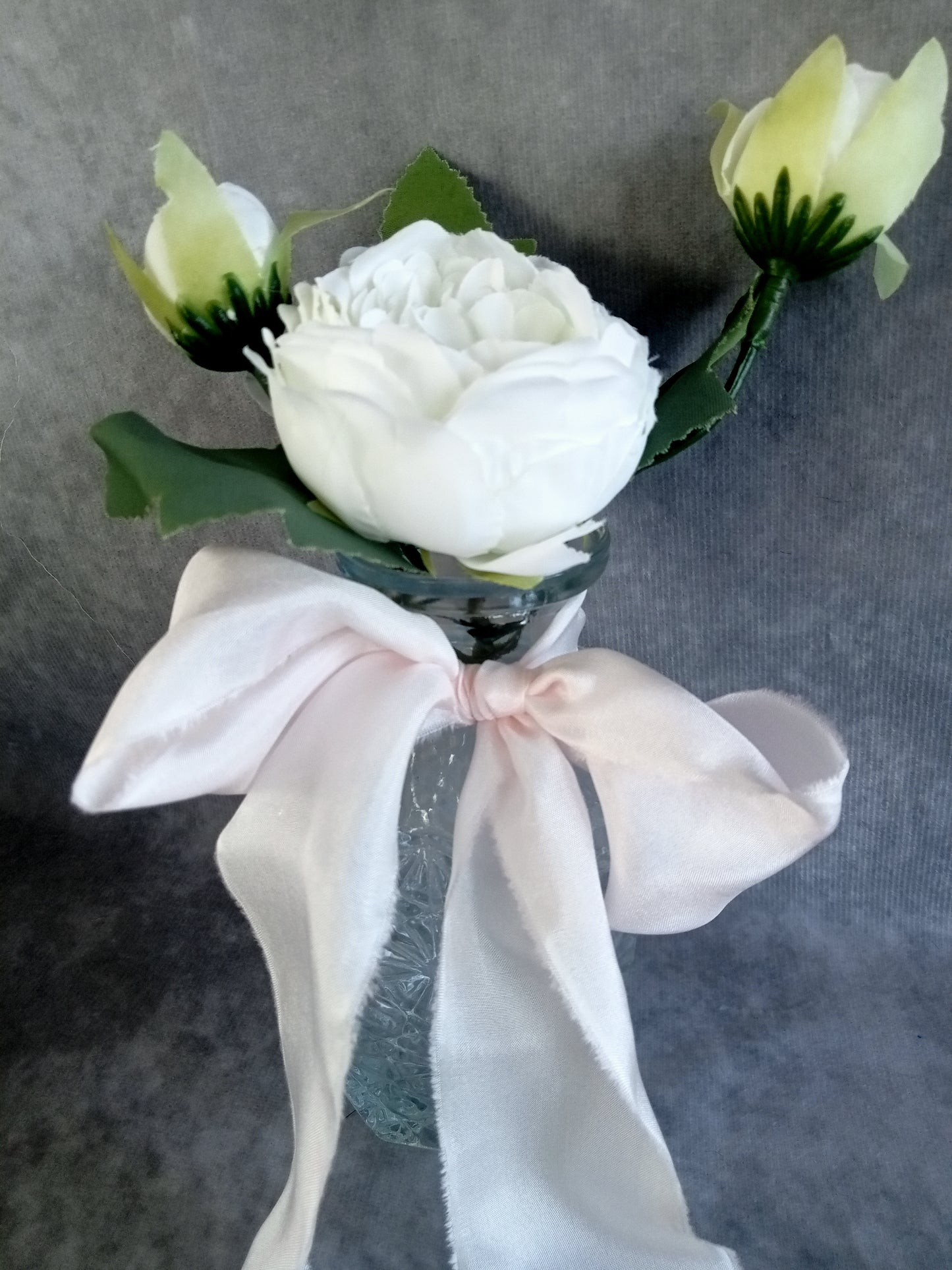 Hand dyed rosewater silk ribbon