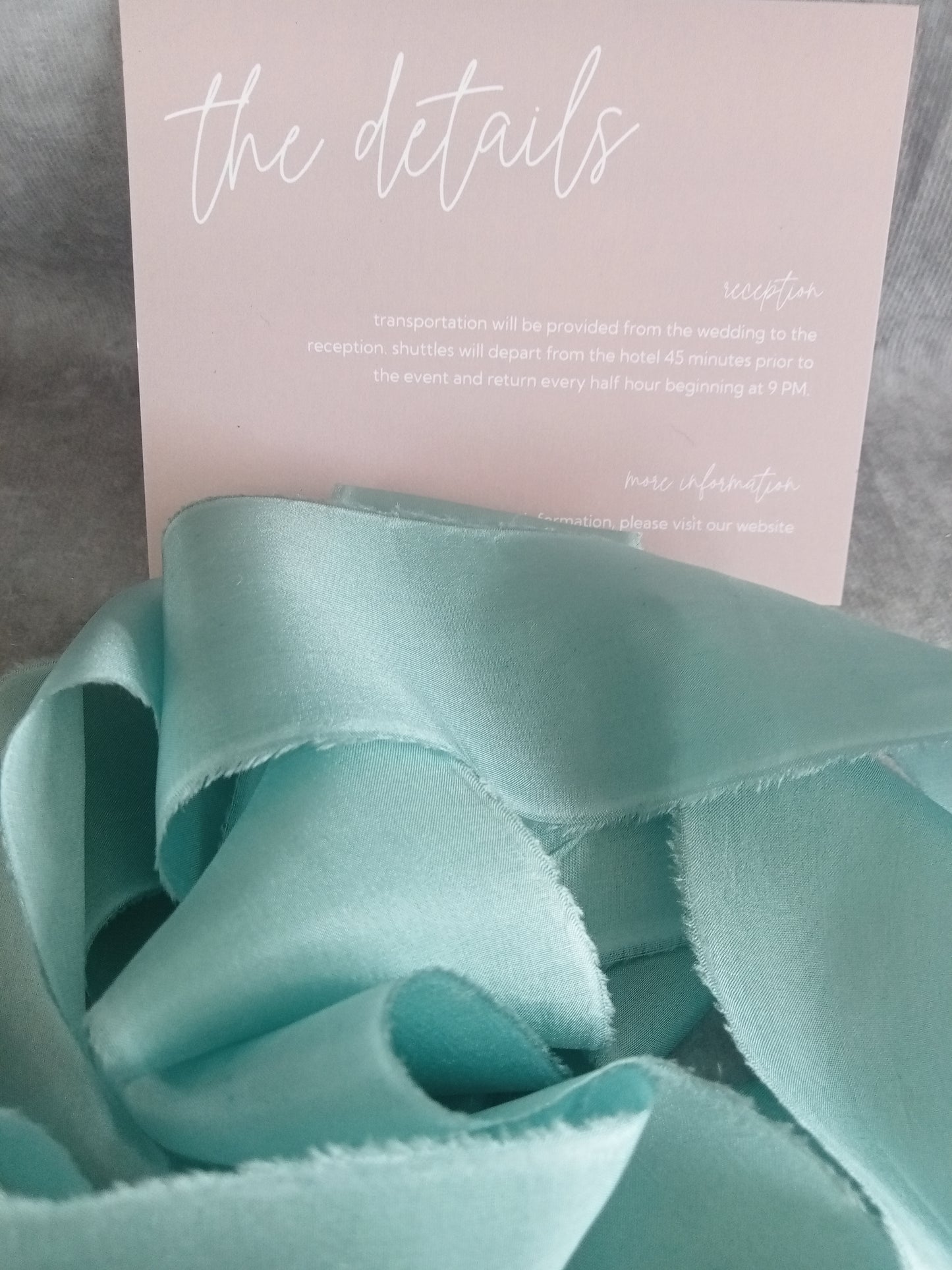 Hand dyed seaglass silk ribbon