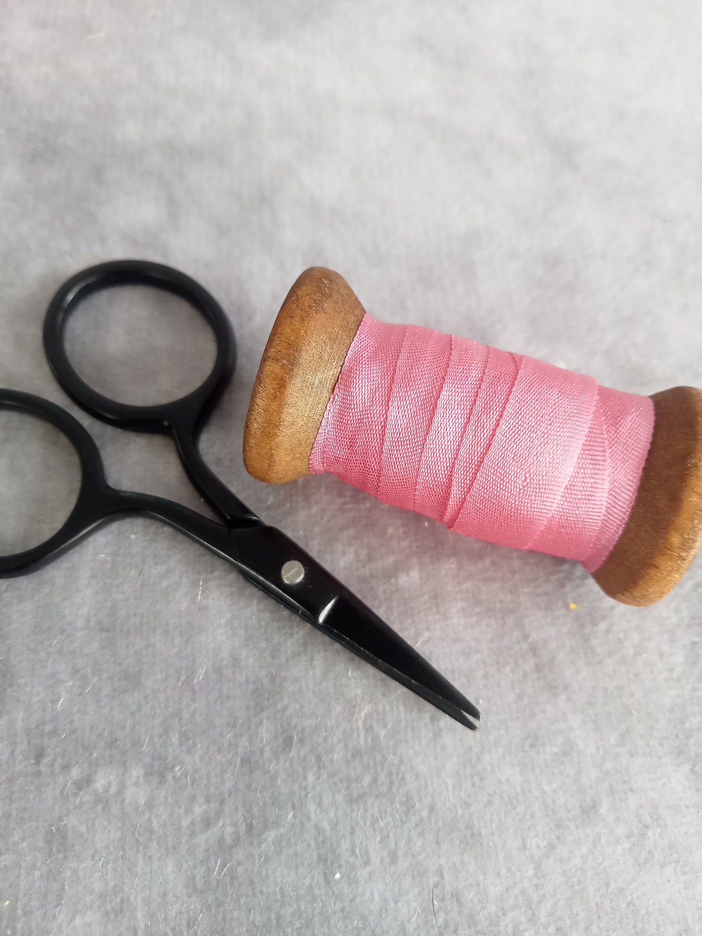 Hand dyed silk buttonhole ribbon
